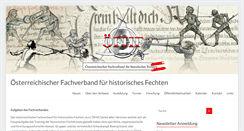 Desktop Screenshot of historisches-fechten.at