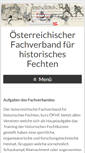 Mobile Screenshot of historisches-fechten.at