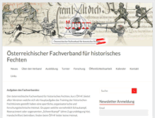 Tablet Screenshot of historisches-fechten.at